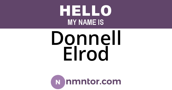 Donnell Elrod
