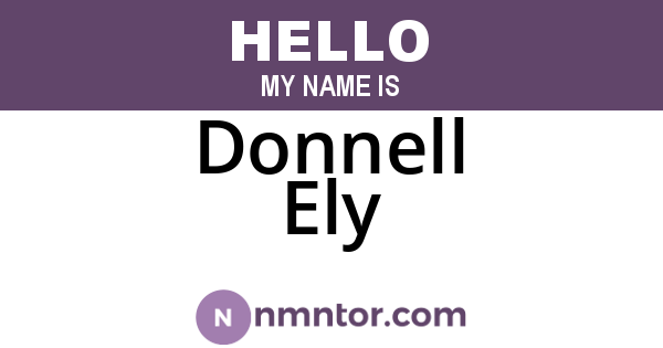 Donnell Ely