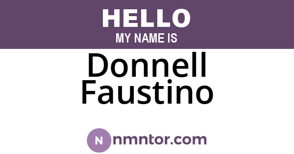 Donnell Faustino