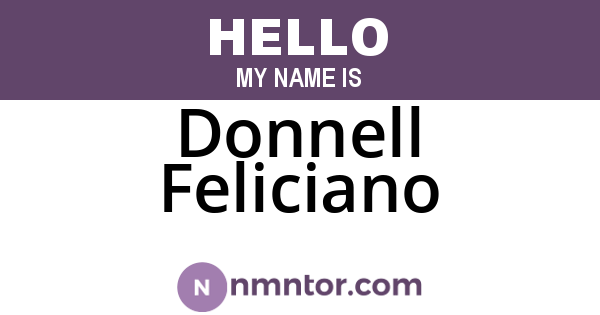 Donnell Feliciano