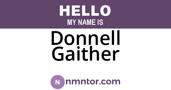 Donnell Gaither