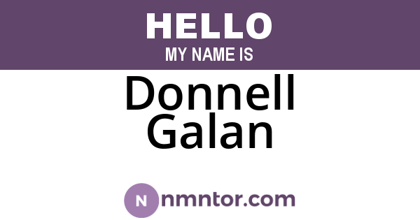 Donnell Galan