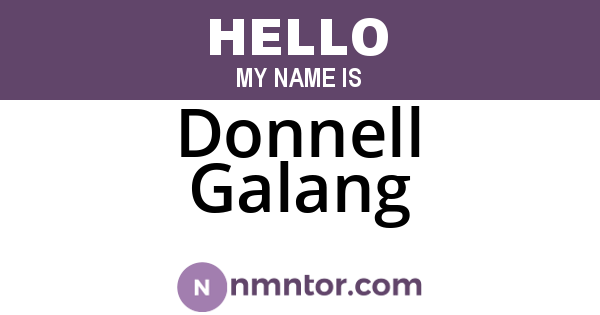 Donnell Galang