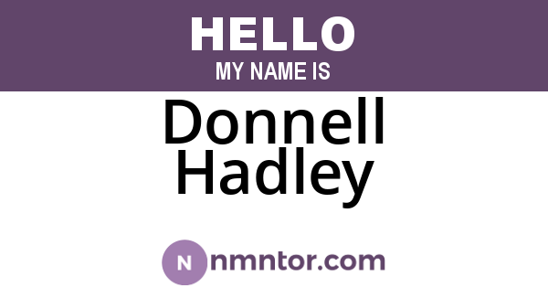 Donnell Hadley