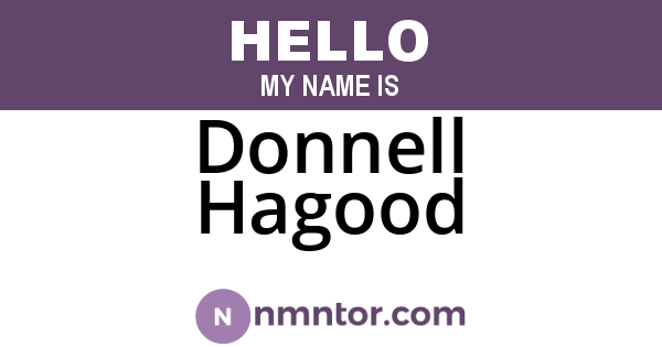 Donnell Hagood