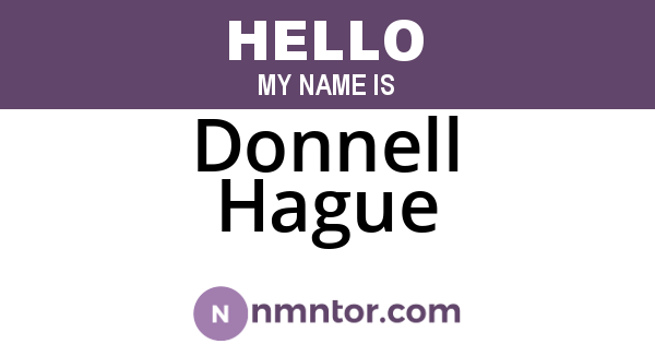 Donnell Hague