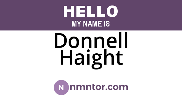 Donnell Haight