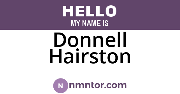 Donnell Hairston