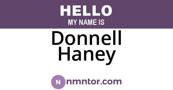 Donnell Haney