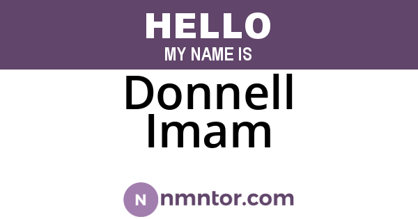 Donnell Imam