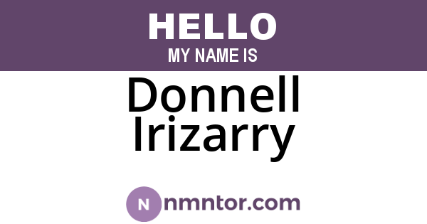Donnell Irizarry