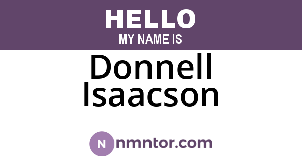 Donnell Isaacson