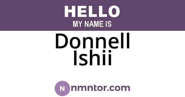 Donnell Ishii