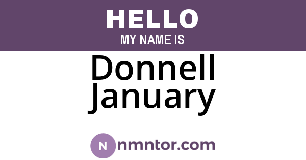 Donnell January