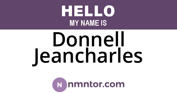 Donnell Jeancharles