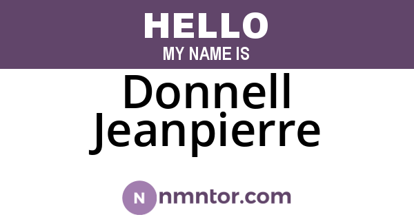 Donnell Jeanpierre