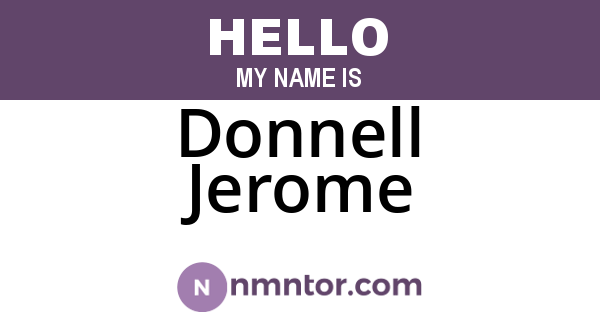 Donnell Jerome