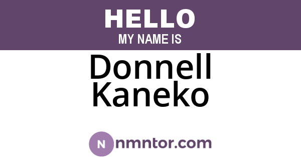 Donnell Kaneko