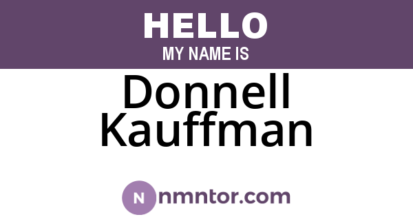Donnell Kauffman