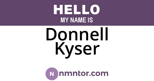 Donnell Kyser
