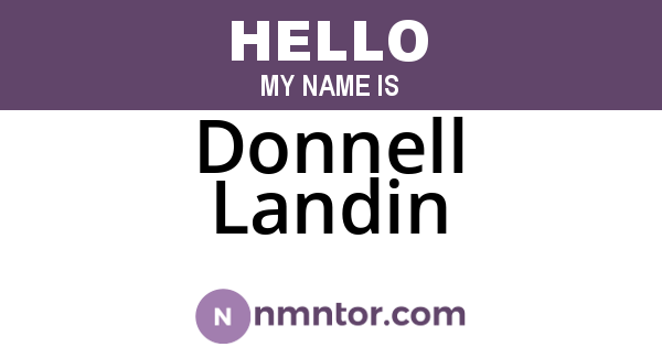 Donnell Landin