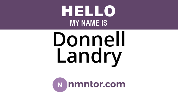 Donnell Landry