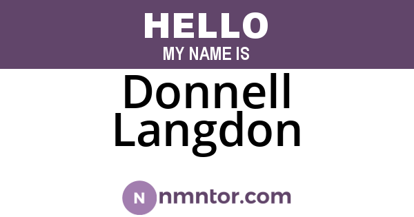 Donnell Langdon