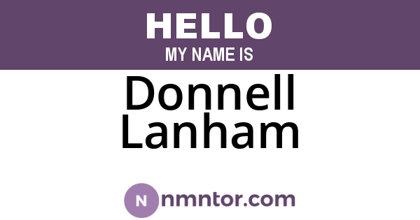 Donnell Lanham