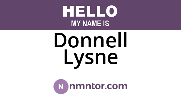 Donnell Lysne