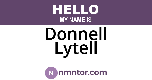 Donnell Lytell