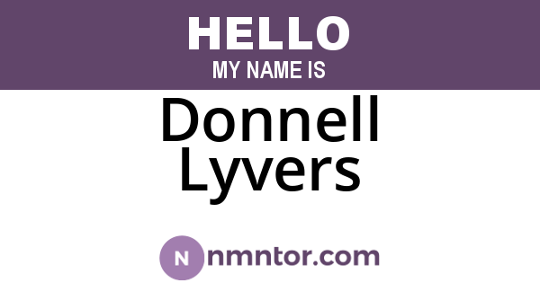 Donnell Lyvers