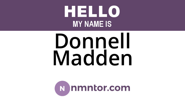 Donnell Madden