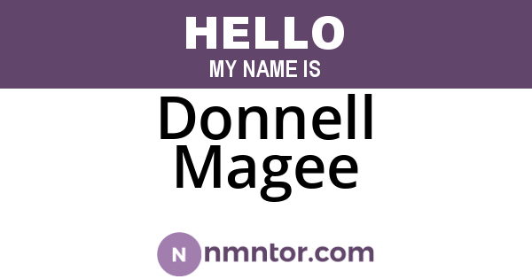 Donnell Magee