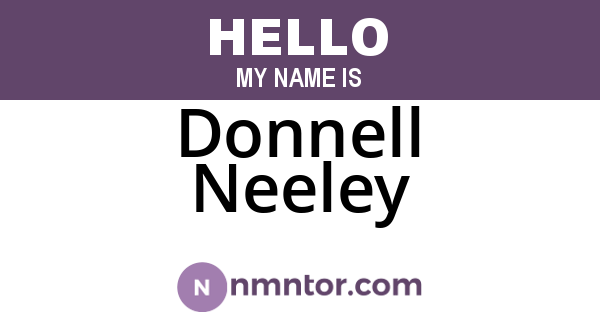 Donnell Neeley