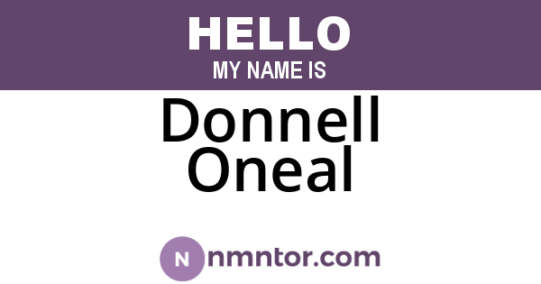 Donnell Oneal