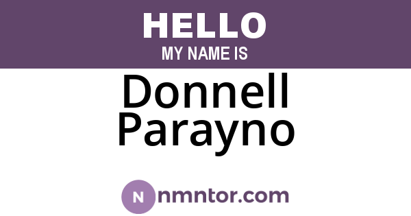 Donnell Parayno