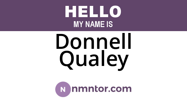 Donnell Qualey