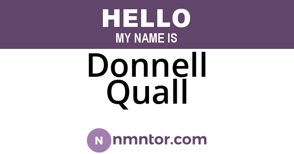 Donnell Quall