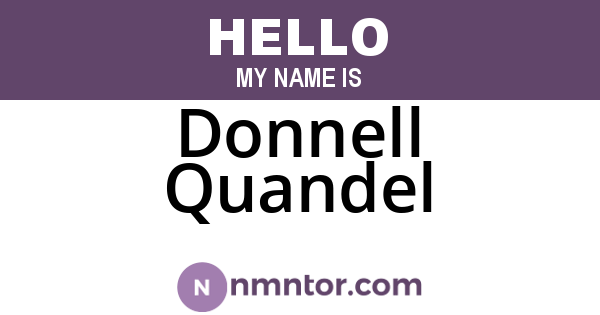 Donnell Quandel