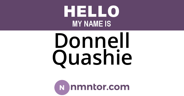 Donnell Quashie