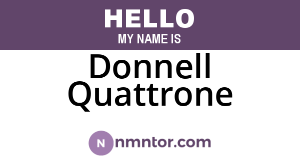 Donnell Quattrone