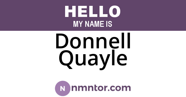 Donnell Quayle
