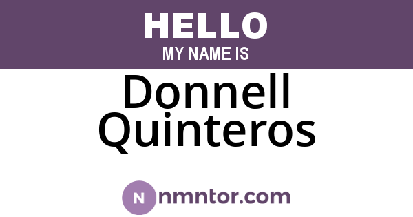 Donnell Quinteros