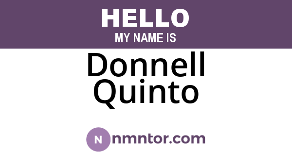 Donnell Quinto