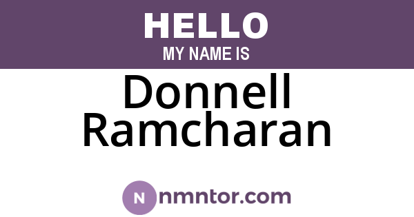 Donnell Ramcharan
