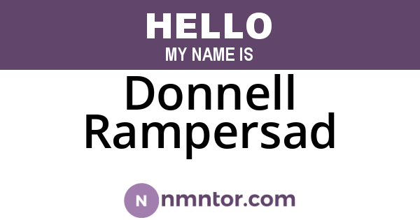 Donnell Rampersad