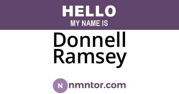 Donnell Ramsey