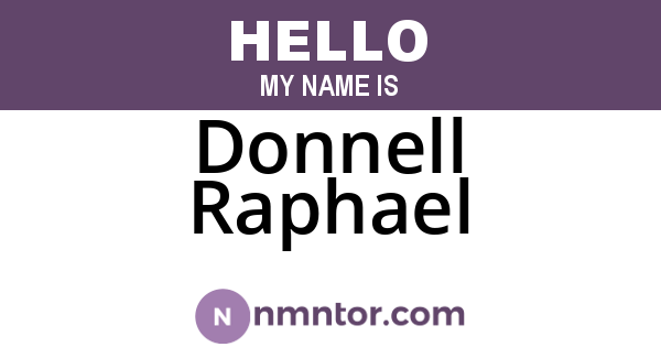 Donnell Raphael