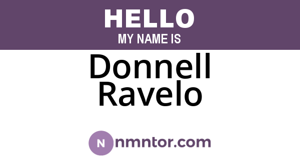 Donnell Ravelo