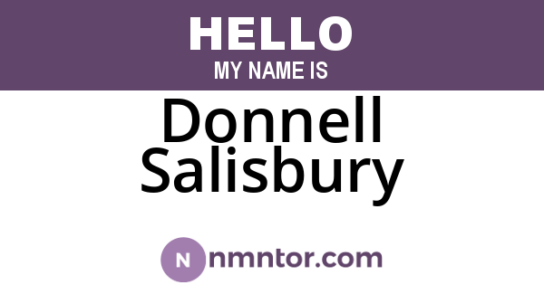 Donnell Salisbury